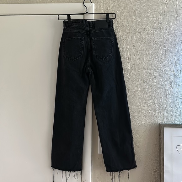 HIGH RISE STRAIGHT ZARA JEANS SIZE 0 BLACK - Picture 15 of 15